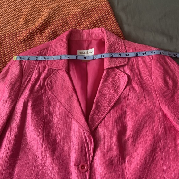 TANJAY SIZE 16P Pink Metallic Blazer - Picture 4 of 8